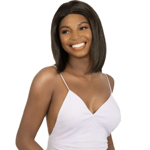 Bare Beauty - Human Hair Wig With 13 Inch X 4 Inch Free Part Hand-Tied Lace Front Wig  Straight - #Natural Color