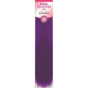 Pink Diamond - Remi Human Hair Clip On 18 Inch Purple