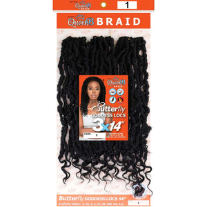 Urban Beauty Queen B Braid Synthetic Butterfly Goddess Locs 3X Value Pack 14 Inch Color 1