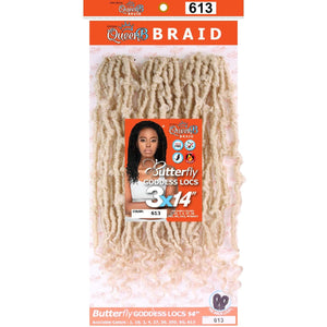 Urban Beauty Queen B Braid Synthetic Butterfly Goddess Locs 3X Value Pack 14 Inch Color 613