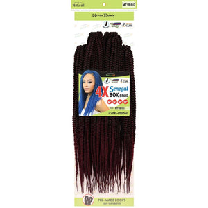 4X Senegal Box Braid Multi Pack-Mt1Bburgundy