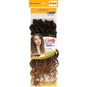 Synthetic Box Braid Curly Style 12 Inch Mt1B27