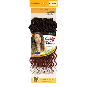 Synthetic Box Braid Curly Style 12 Inch Mt1B350