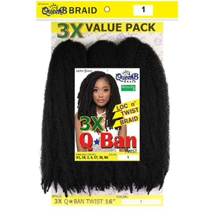 Synthetic Queen B 3X Q-Ban Twist Color #1