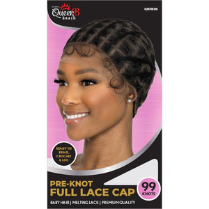 Queen B Pre-Knot Full Lace Cap - 99 Knots